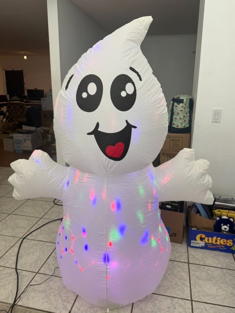 5ft GOOSH Halloween Inflatable Smiley Ghost